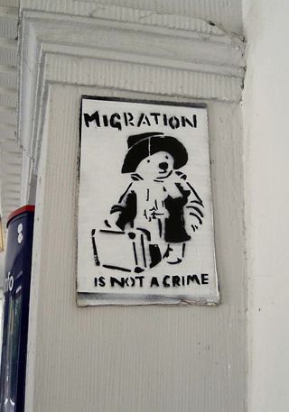 “Migration is not a Crime,” April 2009 Lünen, Germany, Foto: mkorsakov. Flickr (CC BY-NC-SA 2.0)