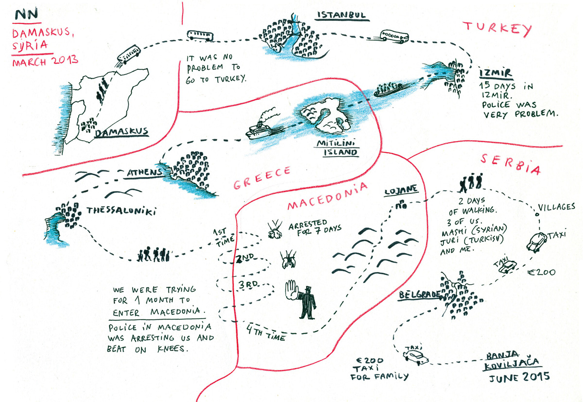gezeichnete Landkarte / drawn map