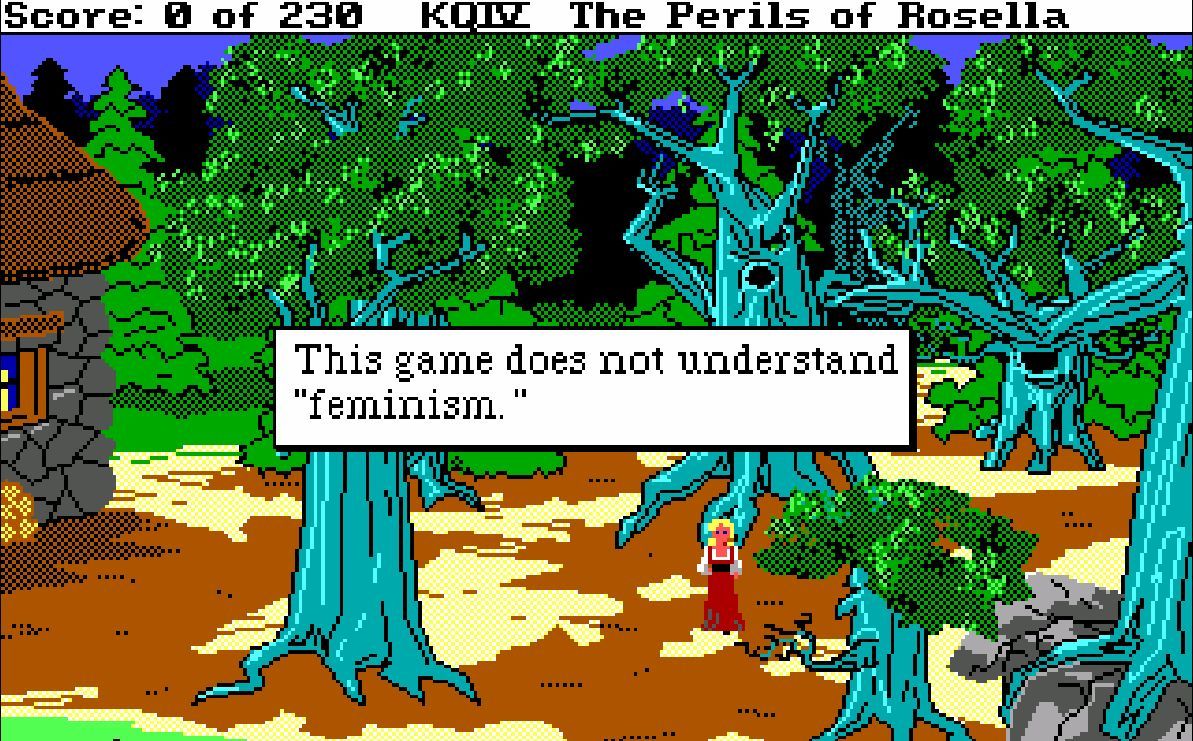 This game does not understand “feminism.” Screenshot aus King's Quest IV, Sierra 1988 © (Eugen Pfister, 8. Januar 2020)